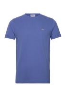 Slim Pique Ss T-Shirt GANT Blue