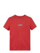 Monotype Striped Reg Tee Ss Tommy Hilfiger Red