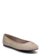 Th Hardware Suede Ballerina Tommy Hilfiger Beige