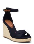 Flag High Wedge Espad Crisscross Tommy Hilfiger Black