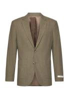 Slim Cot/Linen Suit Jacket GANT Green