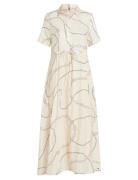 Voile S/S Long Shirt Dress Tommy Hilfiger Beige