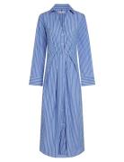 Soft Co Knot Ls Shirt Dress Tommy Hilfiger Blue