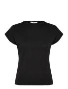 Short-Sleeved Fine-Knit Sweater Mango Brown