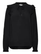 Moss Crepe Solid Blouse Ls Tommy Hilfiger Black