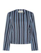 Textured Stripe Casual Blazer Scotch & Soda Blue
