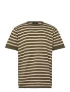Thomas Knitted Striped T-Shirt Clean Cut Copenhagen Khaki