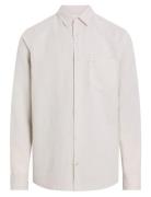 Linen Cotton Regular L/S Shirt Calvin Klein Cream