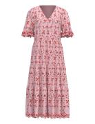 Yaskanikka 2/4 Contrast Midi Dress S. YAS Pink