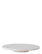 Ellin Fad På Drejefod, Hvid, Marmor Bloomingville White
