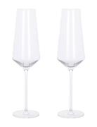 Ultima Mouthblown Crystal Glass Champagne 280 Ml. 2 Pcs. Giftbox Aida