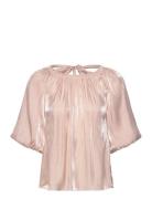 Dante6-Simo Shimmer Back Detail Top Dante6 Pink