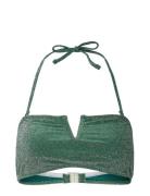 Pcbling Bikini Bandeau Top Lurex Hanger Pieces Green