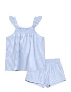 Striped Cotton Pyjama Pack Mango Blue