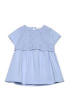 Embroidered Cotton Dress Mango Blue