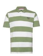 Mick Block Striped Pique Sebago Green