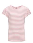 Kogbelia S/S O-Neck Stripe Top Jrs Kids Only Pink
