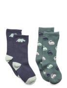2 Pack Mixed Socks Mango Green