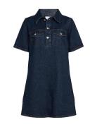 Popover Denim Dress Dark Ck Blue Calvin Klein Jeans Blue