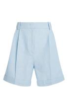 Linen Mix Pleated Short Tommy Hilfiger Blue