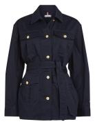 Gold Button Utility Jacket Tommy Hilfiger Navy