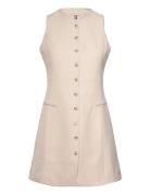 Linen Mix Sleeveless Dress Tommy Hilfiger Beige