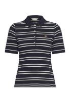 Slim Stripe Shield Ss Pique Polo GANT Navy