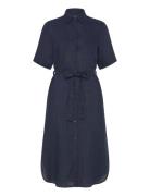 Reg Linen Ss Shirt Dress GANT Navy