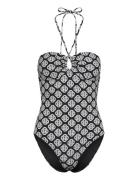 Monogram Print Swimsuit GANT Black