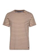Ss Tee W Yarn Dye Stripes French Connection Brown