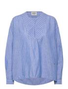 Cotton Linen Bib Shirt Scotch & Soda Blue