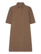 Esgrass Ss Dress Short F Enkel Studio Brown