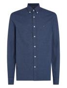 Brushed Linen Solid Sf Shirt Tommy Hilfiger Navy
