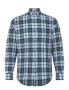 Reg Cotton Linen Check Shirt GANT Green