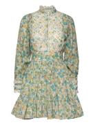 Cotton Slub Mini Dress By Ti Mo Patterned