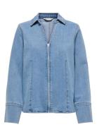 Onlfrida Ls Zip Dnm Shirt Gua ONLY Blue