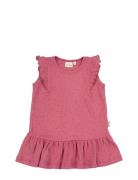 Dress L/S Modal Frill Dot Petit Piao Pink