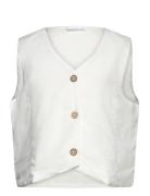 Cropped Waistcoat With Buttons Mango White