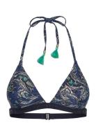 Print Triangle Bikini Top Superdry Sport Navy