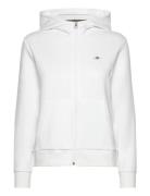 Reg Shield Logo Zip Hoodie GANT White
