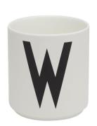 Porcelain Cup A-Z, Æ, Ø Design Letters White