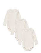 3 Pack Rib Jersey Long Sleeve Body Copenhagen Colors Cream