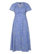 Daniella Faron Drape V Nk Midi French Connection Blue