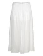 Pleated Mid Rise Maxi Skirt Weekday White