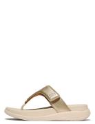 F-Mode Go Adjustable Flatform Toe-Post Sandals FitFlop Beige