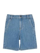 Organic Wide Leg Denim Shorts Copenhagen Colors Blue