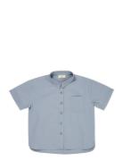 Poplin Ss Shirt Copenhagen Colors Blue