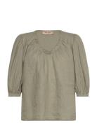 Mmtaissa Linen Blouse MOS MOSH Khaki