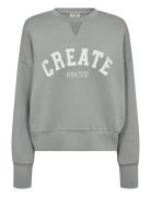 Mmcelli O-Ls Sweatshirt MOS MOSH Grey