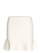 Fine-Knit Peplum Top Mango White